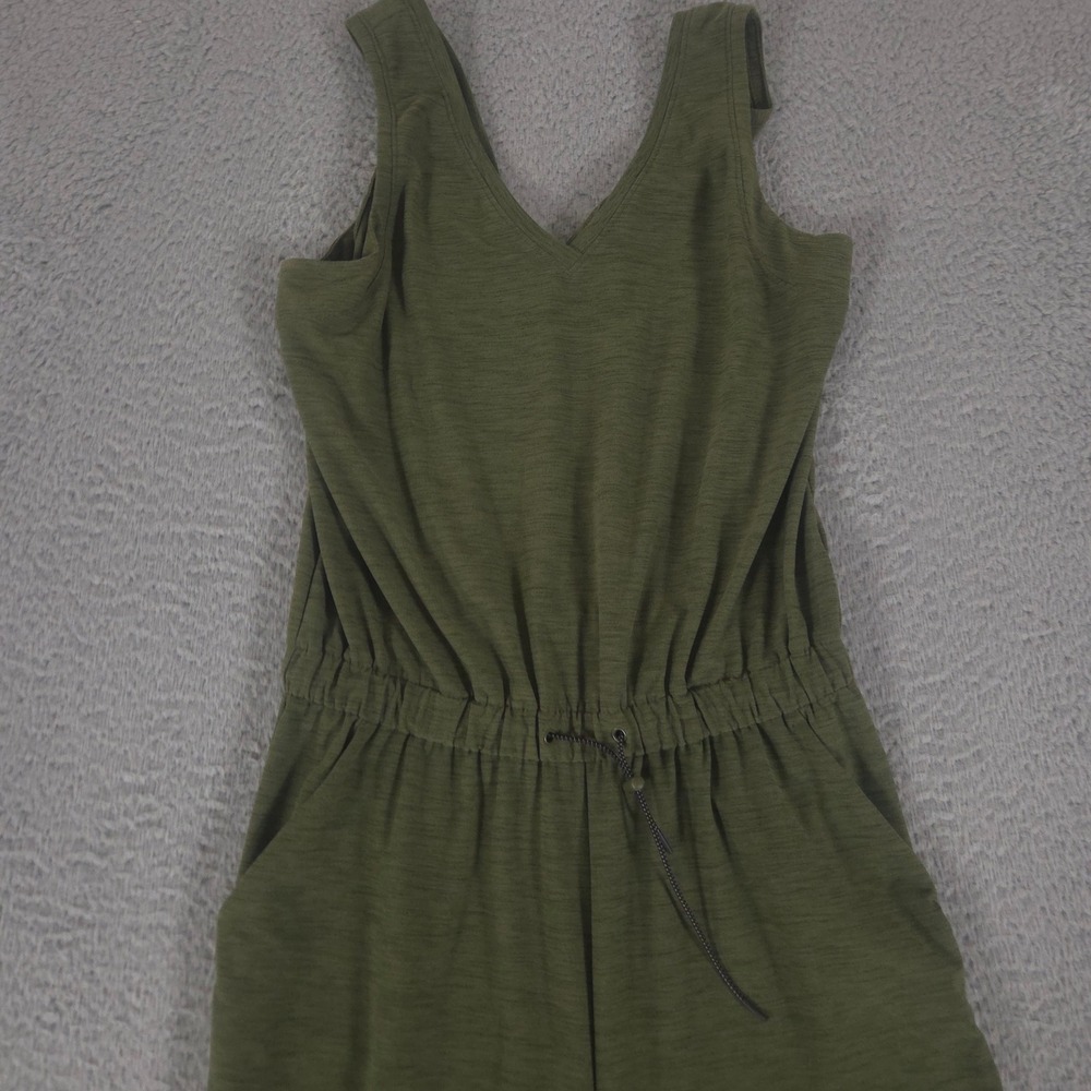 Old Navy Jumpsuit Womens S Green Wide Leg Breathe On V-Neck Sleeveless Pockets - Picture 4 of 13